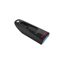 SanDisk Ultra 64GB USB3.0 Flash Drive ~130MB s Memory Stick Thumb Key Lightweight SecureAccess Password-Protected Retail 5yr Black