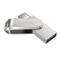 SanDisk 32GB Ultra Dual Drive Luxe USB-C & USB-A Flash Drive Memory Stick 150MB/s USB3.1 Type-C Swivel for Android Smartphones Tablets Macs PCs
