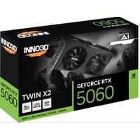 INNO3D nVidia GeForce RTX 5060 TWIN X2 8GB GDDR7  2497MHz Boost Clock, RAM 28Gbps, 3xDP, 1xHDMI