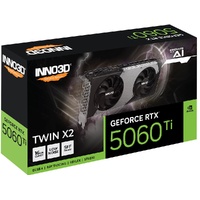 INNO3D nVidia GeForce RTX 5060 Ti TWIN X2 16GB GDDR7, 2572MHz Boost Clock, RAM 28Gbps, 3xDP, 1xHDMI