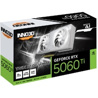INNO3D nVidia GeForce RTX 5060 Ti TWIN X2 OC White 8GB GDDR7, 2602MHz Boost Clock, RAM 28Gbps, 3xDP, 1xHDMI