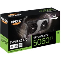 INNO3D nVidia GeForce RTX 5060 Ti TWIN X2 OC 8GB GDDR7, 2602MHz Boost Clock, RAM 28Gbps, 3xDP, 1xHDMI