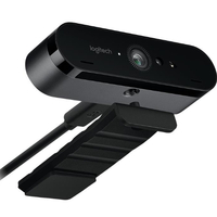 Logitech BRIO 4K Ultra HD Webcam HDR RightLight3 5xHD Zoom Auto Focus Infrared Sensor Video Conferencing Streaming Recording Windows Hello