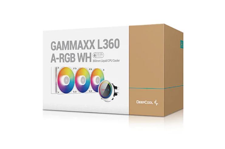 DeepCool Gammaxx L360 A-RGB White (1700 Bracket Included) 3 x ARGB PWM ...