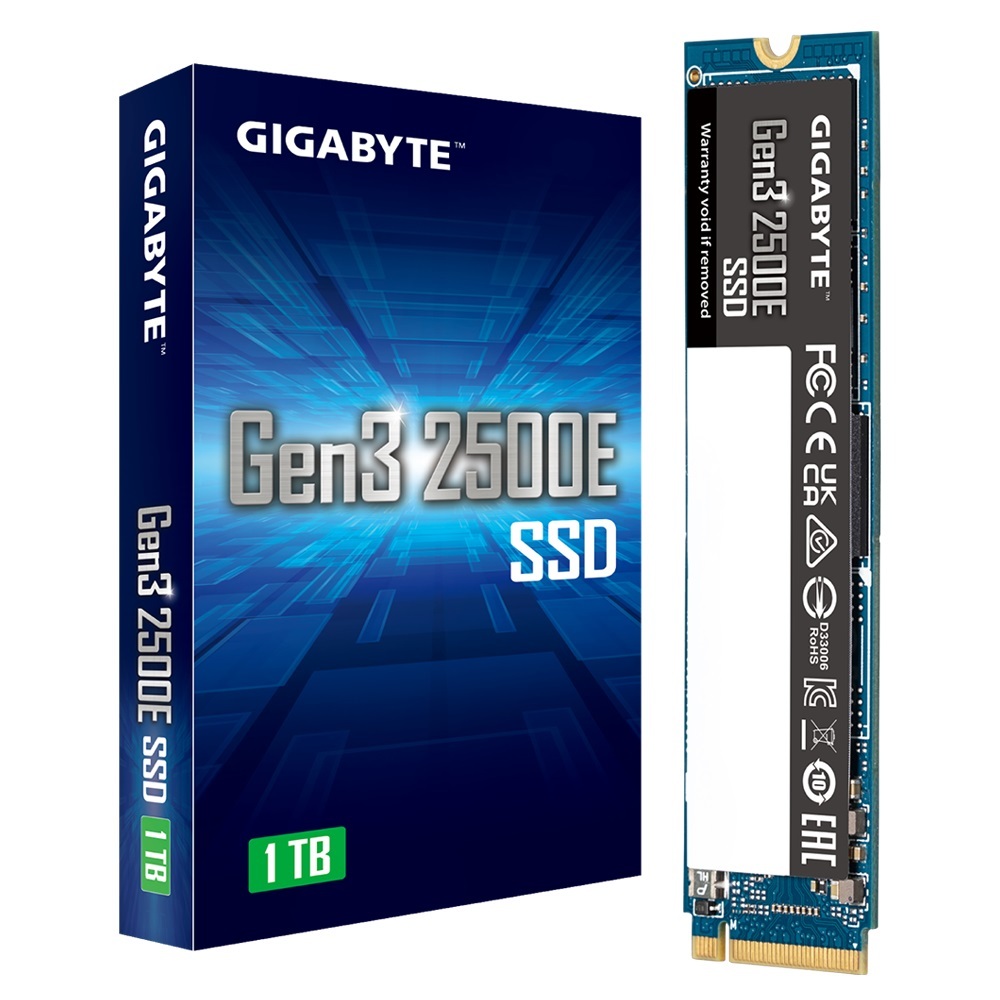 Gigabyte G3 2500E SSD 1TB M2 PCle 3.0x4 2400/1800 MB/s 130k/350Kl MTBF