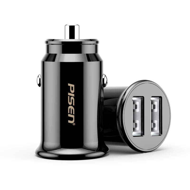 Pisen Dual Port USB A Mini Car Charger Support 4 8A Current Prevent pisen-dual-port-usb-a-mini-car-charger-support-4-8a-current-prevent