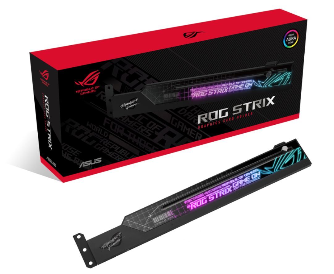 ASUS ROG Strix Graphics Card Holder, Eliminates GPU Sag, Easy