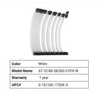 Antec CIP4 Cable Kit White - 6 Pack 24ATX 44 EPS 16AWG Thicker High Performance 300mm long Length. Premium Sleeved  Universal
