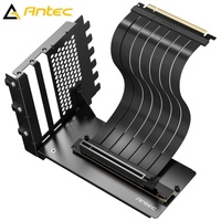 Antec AT-RCVB-BK200-PCIE5 RTX50 PCI-E 5.0 Riser Cable Vertical Bracket Kit - Black, 200mm, 64GB s, 32GT s, supports RTX 5090 RX 9070 XT, 1Y warranty
