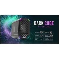 Antec Dark Cube M-ATX Dual Front Panel Slide Open Structure USB-C LED Light Bars Aluminum Alloy 14CM ARGB x 2 12CM x 1 installed  Gaming Case