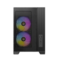Antec Flux M MicroATX ITX, TG side, 5 slots, 2x3.5 ft,2x2.5 ft, 6x120mm fans incl ARGB, 360mm rad, GPU¤405mm, CPU¤175mm, USB-C. Compact MicroATX Cas