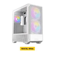 Antec NX416 Mesh White ATX. USB-C x1 USB 3.0 x. 3 2x ARGB 160mm  1x ARGB 120mm Fans. LED  PWM Controller. SSD Storage Cable Routing Gaming Case