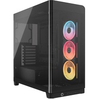Corsair FRAME 4500X LX-R RGB LINK Panoramic Glass Mid-Tower PC Case Black: up to 460mm GPU, 360mm radiators, rich I O, and versatile fan rad mounts