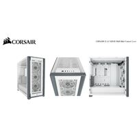 Corsair 5000X RGB TG E-ATX ATX USB Type-C 3x 120mm TGB Front Radiator 360mm. 72 PCI 4x 2.5 inch SSD 2x 3.5 inch HDD. VGA 420mm. White Tower Case