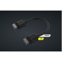 Corsair  iCUE LINK Cable - 2x 100mm Dual Cable pack Black Stright connectors