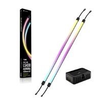 Corsair iCUE LINK LS430 Aurora RGB Light Strips - 430mm Kit  4301010mm, magnetic mount, black, addressable LEDs