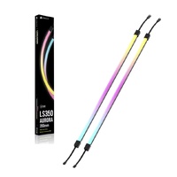 Corsair LS350 Aurora RGB Light Strips - 350mm  3501010mm, black, magnetic mount, addressable LEDs, iCUE compatible, flexible