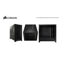Corsair Carbide Series 4000D Airflow ATX Tempered Glass Black, 2x 120mm Fans pre-installed. USB 3.0 and Type-C x 1, Audio I/O. Case