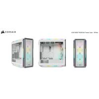 Corsair iCUE 5000T RGB ATX Mid-Tower Case USB Type-C 160 RGB LED Rapid Route Maximum Cooling Tool Free Hinged Side Panels White 