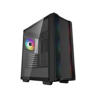 DeepCool CC560 ARGB V2 Mid-Tower Case Full-Sized Tempered Glass Window 4 x Pre-installed A-RGB Fans 120mm 2x 3.5 inch Drive Bays7 Expansion Slots