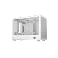 DeepCool CH260 WH M-ATX Case, Extremely Portable Size，Abundant Airflow Ventilation，Mesh and glass panels，Support up to 360mm liquid cooling，Direct ins