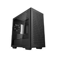 DeepCool CH370 M-ATX Tempered Glass Case 120mm Rear Fan Pre-Installed Headphone Stand up to 360mm Radiators 2 Switching front panels