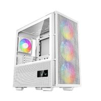 DeepCool CH560 DIGITAL White High Airflow Mid-Tower Case Mini-ITX  Micro-ATX  ATX  E-ATX Magnetic Hybrid MeshTempered Glass 3 Pre-Installed 140mm