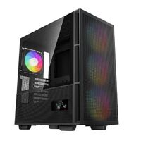 DeepCool CH560 DIGITAL High Airflow Mid-Tower Case Mini-ITX  Micro-ATX  ATX  E-ATX Magnetic Hybrid MeshTempered Glass 3 Pre-Installed 140mm ARGB F