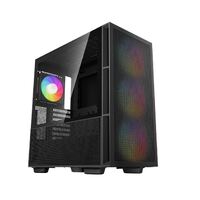 DeepCool CH560 HighAirflow Mid-Tower Case Mini-ITX  Micro-ATX  ATX  E-ATX Magnetic Hybrid Mesh Tempered Glass 3 Pre-Installed 140mm ARGB Fans