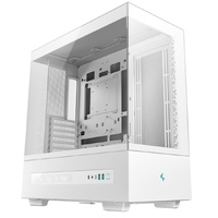 DeepCool CH690 DIGITAL WH Mid-Tower ATX Case, Panoramic Design,  Support up to 420mm Radiator, Supports Rear Connector Motherboards, USB3.02Audio Mi