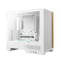 DeepCool CL600 WH High Airflow Compact ATX Case, Two PreInstalled Fans,Tempered Glass Side Panel, Clean Cable Management