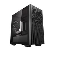 DeepCool MATREXX 40 Mini-ITX   Micro-ATX Case Tempered Glass Side Panel Mesh Top and Front 1x Pre-Installed Fan Removable Drive Cage Black