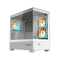 Gigabyte C201PI M-ATX CASE, Mid Tower, mini-ITX m-ATX, White, H431x W242x D430 mm, 5 Slots, USB 3.0 x2, H=502 W=313 D=525 mm