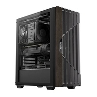 OKINOS C5 Oak Wood ATX, Type-C ,4 x 120mm 3Pin Non-PWM CaseFans Preinstalled ,Tempered Glass Side Panel,BlackMid-Tower Computer Case