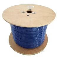 8Ware 305m CAT6A Cable Roll Blue Bare Solid Copper Twisted Core PVC Jacket 305m