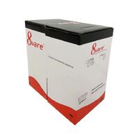 8Ware 350m CAT6A UTP LAN Network Cable on a Reel box Black 24AWG PVE HDPE 7.4mm UV Stabilised Jacket >305m