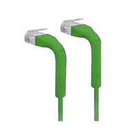 8ware Cable Single Unit Cat6 RJ45 90 Degree 1m Green Ethernet Cable Both End Bendable to 90 Ultra-Thin 3mm Diameter