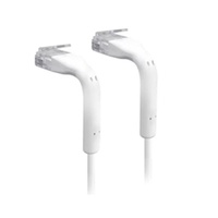 8ware Cable Single Unit Cat6 RJ45 90 Degree 2m White Ethernet Cable Both End Bendable to 90 Ultra-Thin 3mm Diameter