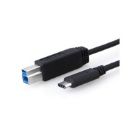 8Ware USB-C to USB-B Cable 1m Type-C to B Male to Male Black 10Gbps
