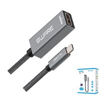 8ware 10cm USB-C to HDMI Male-Female Adapter Converter Cable Retail Pack for PC Laptop iPad  MacBook Pro/Air Surface Dell XPS to Monitor Projector TV