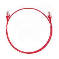 8ware CAT6 Ultra Thin Slim Cable 5m   500cm - Red Color Premium RJ45 Ethernet Network LAN UTP Patch Cord 26AWG for Data