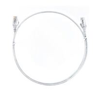 8ware CAT6 Ultra Thin Slim Cable 0.25m   25cm - White Color Premium RJ45 Ethernet Network LAN UTP Patch Cord 26AWG for Data