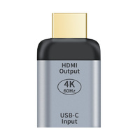 Astrotek USB-C to HDMI Female to Male Adapter support 4K 60Hz Aluminum shell Gold plating for Windows Android Mac OS