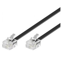Astrotek Telephone 2m extension cable 6p4c Plug Plug with 2xRJ11 6P4c Plugs Black PVC Jacket.-RoHS ~W2492ACB