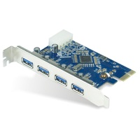 Astrotek 4x Ports USB 3.0 PCIe PCI Express Add-on Card Adapter 5Gbps Windows XP 7 8 10 Server 2008  later Renesas 720201 Chipset ~USSUN-USB4300NS