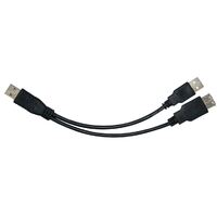 Astrotek USB 2.0 Y Splitter Cable 30cm - Type A Male to Type A Male  Type A Female Black Colour Power Adapter Hub Charging