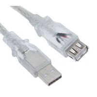 Astrotek USB 2.0 Extension Cable 3m - Type A Male to Type A Female Transparent Colour RoHS