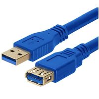 Astrotek USB 3.0 Extension Cable 1m - Type A Male to Type A Female Blue Colour