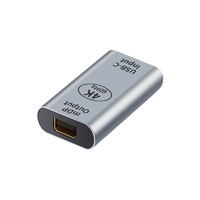 Astrotek USB-C to Mini DP DisplayPort Female to Female Adapter support 4K 60Hz for iPad Pro Macbook Air Samsung Galaxy MS Surface Dell XPS