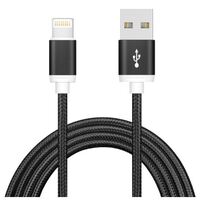 Astrotek 2m USB Lightning Data Sync Charger Black Cable for iPhone 7S 7 Plus 6S 6 Plus 5 5S iPad Air Mini iPod